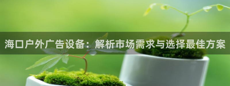杏宇平台开户：海口户外广告设备：解析市场需求与选择最佳方案