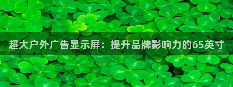 杏宇平台注册登录：超大户外广告显示屏：提